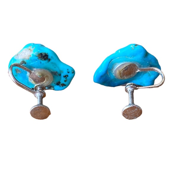 Vintage Turquoise Earrings - Picture 2 of 2